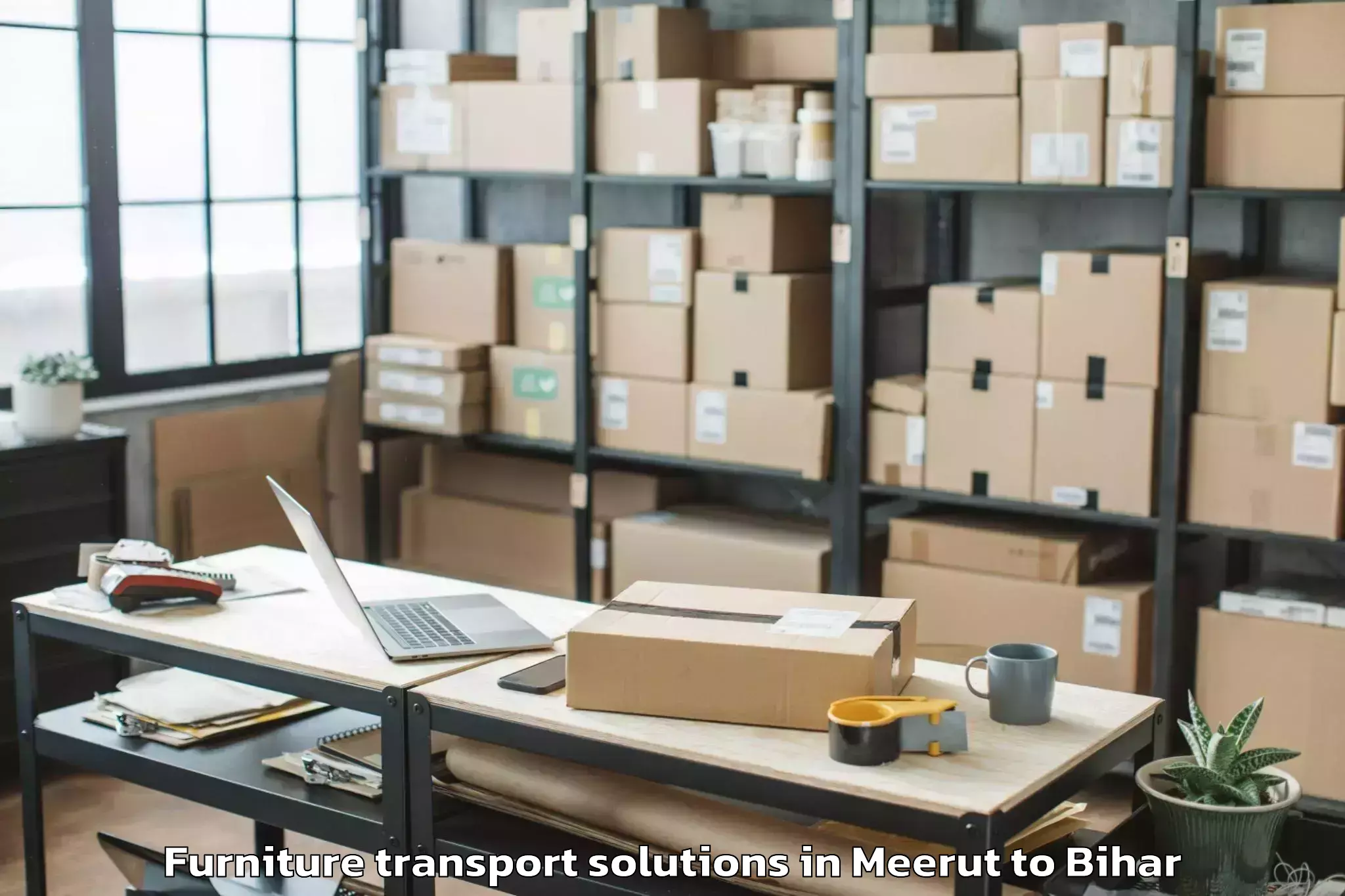 Professional Meerut to Bettiah Furniture Transport Solutions